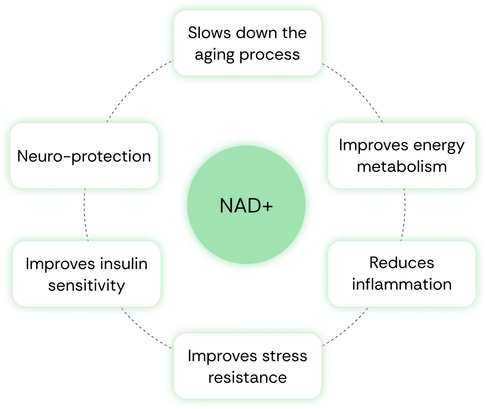 NAD+ benefits map